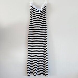 NWT Altar'd State stiped ribbed strapless dress. Size Large.